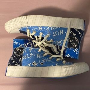 blue high-top converse